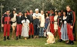 Benny, Vicky, Sue, Lorraine and the girls with The Red Arrows.